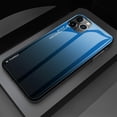 thumbnail image 1 of HELVIS Gradient Trempé Housse de Téléphone en Verre pour iPhone 13 Pro Max (Bleu-Noir), 1 of 8