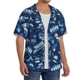 thumbnail image 2 of Fotbe Blue Bus Camisa Estampada de Manga Corta para Hombre, Casual de Verano, Estilo Playero, Sin Arrugas-Large, 2 of 5