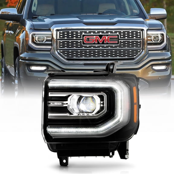 For 2016-2018 GMC Sierra 1500 OE Full LED Projector Headlight Headlamp - Driver