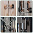 thumbnail image 4 of 2 uds. Candado de combinación con grillete largo de 5,8 pulgadas, candado para taquilla de gimnasio, candado de 5 letras, candado de seguridad largo reajustable sin llave, negro, 4 of 5