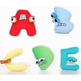 thumbnail image 1 of Piezas Alfabeto Lore Juguete de peluche, Preescolar Educativo Inglés ABC Letra Muñeca Juguete para niños, Halloween Navidad Cumpleaños Elección para fanáticos Regalos de cumpleaños (N0.1 5 piezas), 1 of 3