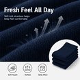 thumbnail image 2 of TAVENE 6 Pairs Classic Cotton Polyester Men's Dress Socks, Navy Blue, Cozy Reinforced Socks, 2 of 6