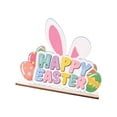 thumbnail image 1 of Abbracc Wood Easter Decoration Letter Sign Sculpture Crafts DIY Supplies Rabbit Ornament, 1 of 9
