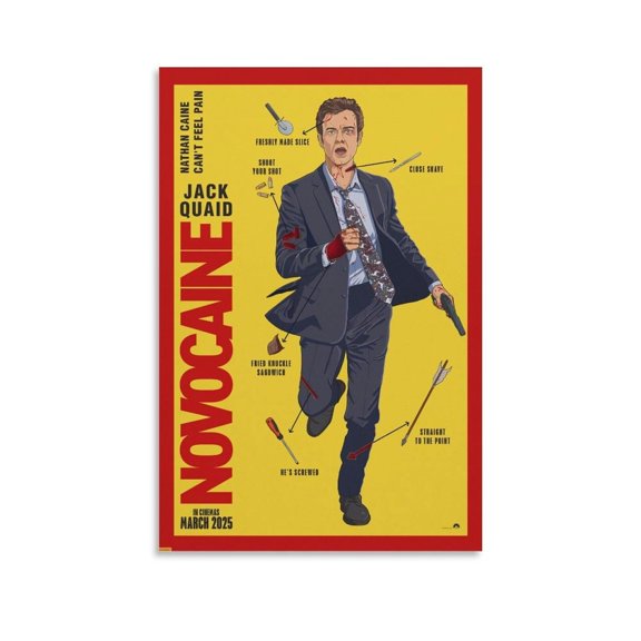 NOVOCAINE Limited Edition Canvas Wall Art Retro Movie Poster P-2