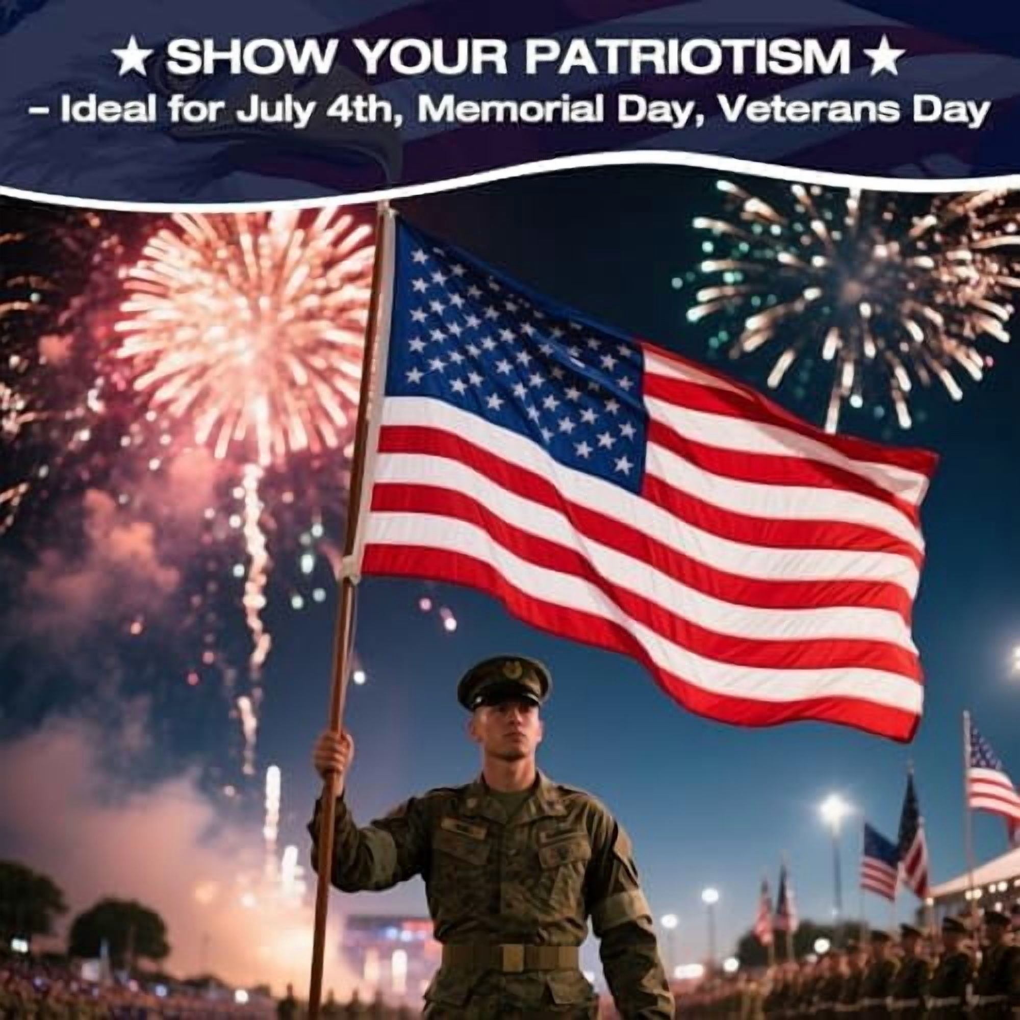 American Flag 3x5 FT American Flags for Outside | USA Flag 3 X 5 Heavy Duty Outdoor US Flags with Embroidered Stars, Sewn Stripes, Thick Spun Polyester Vivid Color UV & Fade Resistant, Brass Grommets