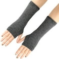 thumbnail image 2 of Womens Knitted Fingerless Long Mitten Wrist Elastic Warm Gloves, 2 of 4