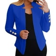 thumbnail image 4 of iHPH7 Open Front Blazer for Women Suit Jackets for Women Fall Jackets for Women Business Jackets for Women Work Jackets for Women Womens Work Wear Fall Business Outfits for Women Blue 2 5XL, 4 of 7