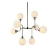 thumbnail image 4 of Hanson 8 lights pendant in polished nickel with frosted shade, 4 of 7