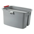 thumbnail image 3 of Rubbermaid Double Utility Pail Commercial - Dual Bucket, Heavy Duty - 17 Qt, Gray, 3 of 4