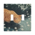 thumbnail image 5 of WOBOGO Orange Cat 3-hole Switch Plates PC Flame Retardant Plastic Material Glossy Finish Smooth Touch 6.37x4.48x0.27in, 5 of 8