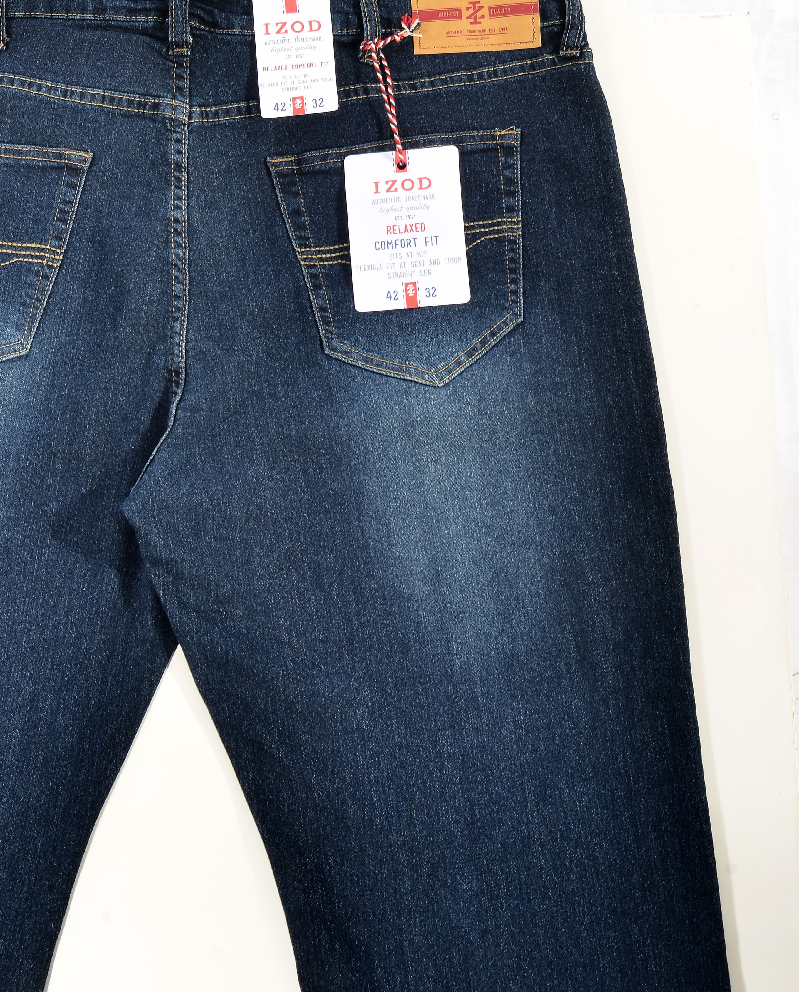 izod men's big & tall comfort stretch relaxed fit jean