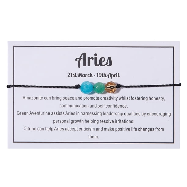 Zodiaco pulsera para las mujeres de la muchacha de la bendición de piedra de cuentas signo zodiacal constelación pulsera de joyería de moda regalos pulsera de cuentas de piedras preciosas