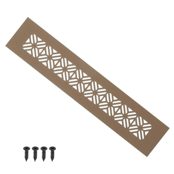 Cubierta de ventilación de aire para puerta Uxcell, cubierta de ventilación de rejilla de aluminio de alta resistencia con tornillo de montaje para armario de 10 x 2 pulgadas