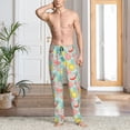 thumbnail image 3 of Cauagu Bright Peach Mens Pajama Pants Sleep & Lounge Pants,PJ Bottoms with Pockets-XX-Large, 3 of 7