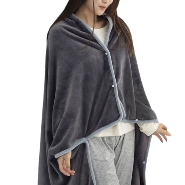 Toystoory Manta para dormir de 70x130cm, edredón para siesta de Color sólido, cama de viaje de franela de doble capa, baño interior y cómodo para Juegos de accesorios de baño Gris oscuro Toystoory HA066005-01