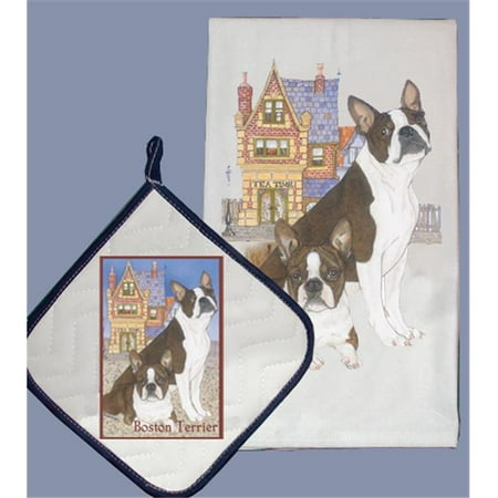

Dish Towel and Pot Holder Set - Boston Terrier
