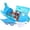 Blue, variant on Transforming Electric Airplane Model with 360 Degree Rotation Lights and Sound 3D Cabin Passengers Design Aviation Discovery Toy for Creative Play Pink