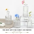 thumbnail image 4 of Set de jarrones de cristal HAISIWLKJ Vintage Clear Flower (12 unidades), 4 of 7