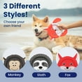 thumbnail image 4 of PAWSPIK Flying Disc Tough Tug-of-War Disc Toy, Sturdy Eco-friendly Recycled Material, Squeaker Toy for Medium and Large Dogs, for Throwing & Fetching (Sleepy Sloth), 4 of 7