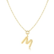 Jewelry Atelier Gold-Filled Initial Necklace for Women – Layered Initial Necklace with A-Z Pendant – 14k Gold-Filled Paperclip Chain– Cute Layered Gold Choker – Gold Jewelry for Women