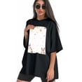 thumbnail image 3 of Plus Size Shirt for Women Black Tops for Women Short Sleeves Shirt for Women Easter 206 T Shirt Oversized Shirt for Women S, 3 of 5