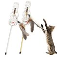 thumbnail image 1 of Cat Wand Toy Long 2PCS Interactive Cat Teaser Stick Kitten Play Toy with Bell, 1 of 10
