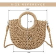 thumbnail image 2 of Kukuzhu Women's Straw Geometric Casual Crossbody Handbag, Khaki, 2 of 8
