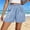 Light Blue plus size high waisted shorts a1, variant on Women Plus Size Elastic Waist Shorts with Pockets Casual Loose Summer High Waisted Flowy Shorts for Daily Wear Lounge Fashion Beach Clothes, Beige S