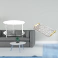 thumbnail image 2 of Mesa Auxiliar Acrílica Con Plato De Postre, Bandeja De Café Y Asa. Mesita De Noche Compacta Con Joyero Para Sala De Estar, Dormitorio O Comedor. Fácil De Armar., 2 of 8