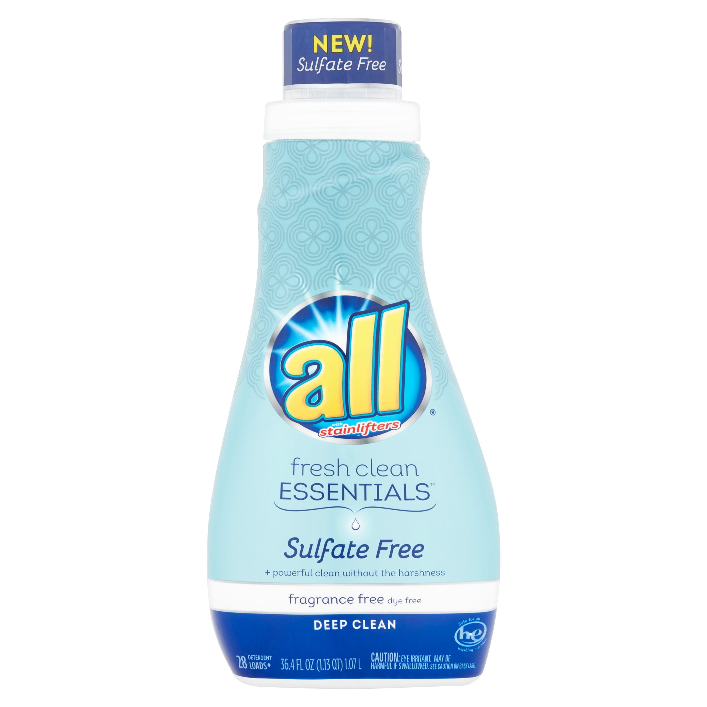 all Fresh Clean Essentials Fragrance Free Liquid Laundry Detergent, 36.