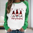 thumbnail image 2 of RKSTN Chandail en Molleton pour Femmes Noël Col Rond Père Noël Imprimé Chandail en Molleton Manches Longues Pactchwork Blouse Régulière, 2 of 5