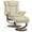 Cream White, variant on MCombo Swivel Recliner with Ottoman, Reclining Chair with Adjustable Back, Faux Leather Upholstered Lounge Chair for Living Room Bedroom Office 4651(Dark Grey)