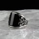 thumbnail image 3 of RV Anillo con patrón grabado Punk Vintage negro, joyería de moda Sailing  Electrónica, 3 of 5