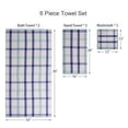 thumbnail image 3 of Loft by Loftex New Generation Stripped 6-Piece Towel Set,Aqua, 3 of 8