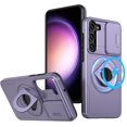 thumbnail image 1 of Fzchun Étui Magnétique pour Galaxy S23 Plus, Compatible avec Magsafe avec Protection contre les Chutes de Qualité Militaire, Support Rotatif Intégré pour Galaxy S23 Plus-Violet, 1 of 4