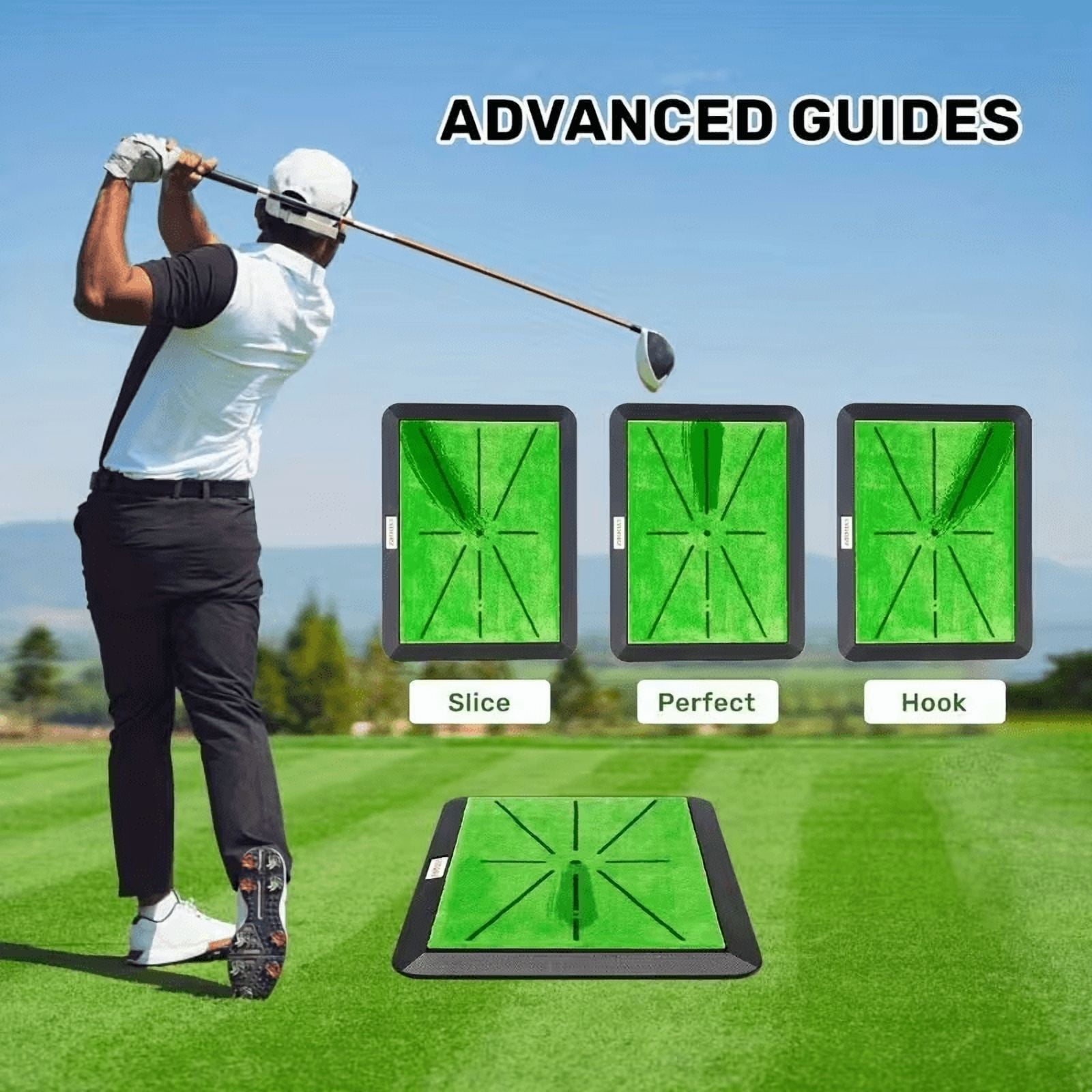 GtuiBugt Golf Hitting Mat Durable Non-Slip Training Indoor Outdoor 1-Pack 1.6x1.2x0.3
