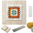 thumbnail image 2 of Wooden Crochet Blocking Board Reusable Handcrafted Knitting Blocking Mat Set with 20 Stainless Steel Pins 5 Large Eye Needle and Stand for Knitting Crochet Needlework, 2 of 11