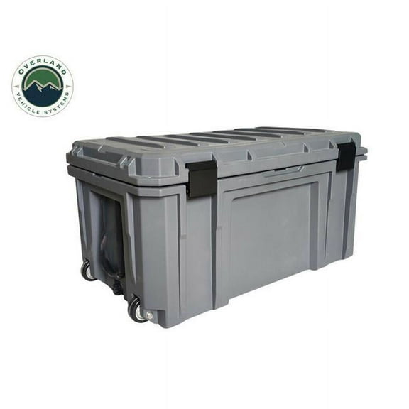 D.B.S. - Dark Grey 169 QT Dry Box with Wheels, Drain, and Bottle Opener
