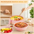 thumbnail image 3 of Ramen Bowl Set, 2026 New with Lid, Handles, Strainer, Spoon, Chopsticks & Fork, Dishwasher Safe College Dorm & Apartment Essentials, 3 of 13