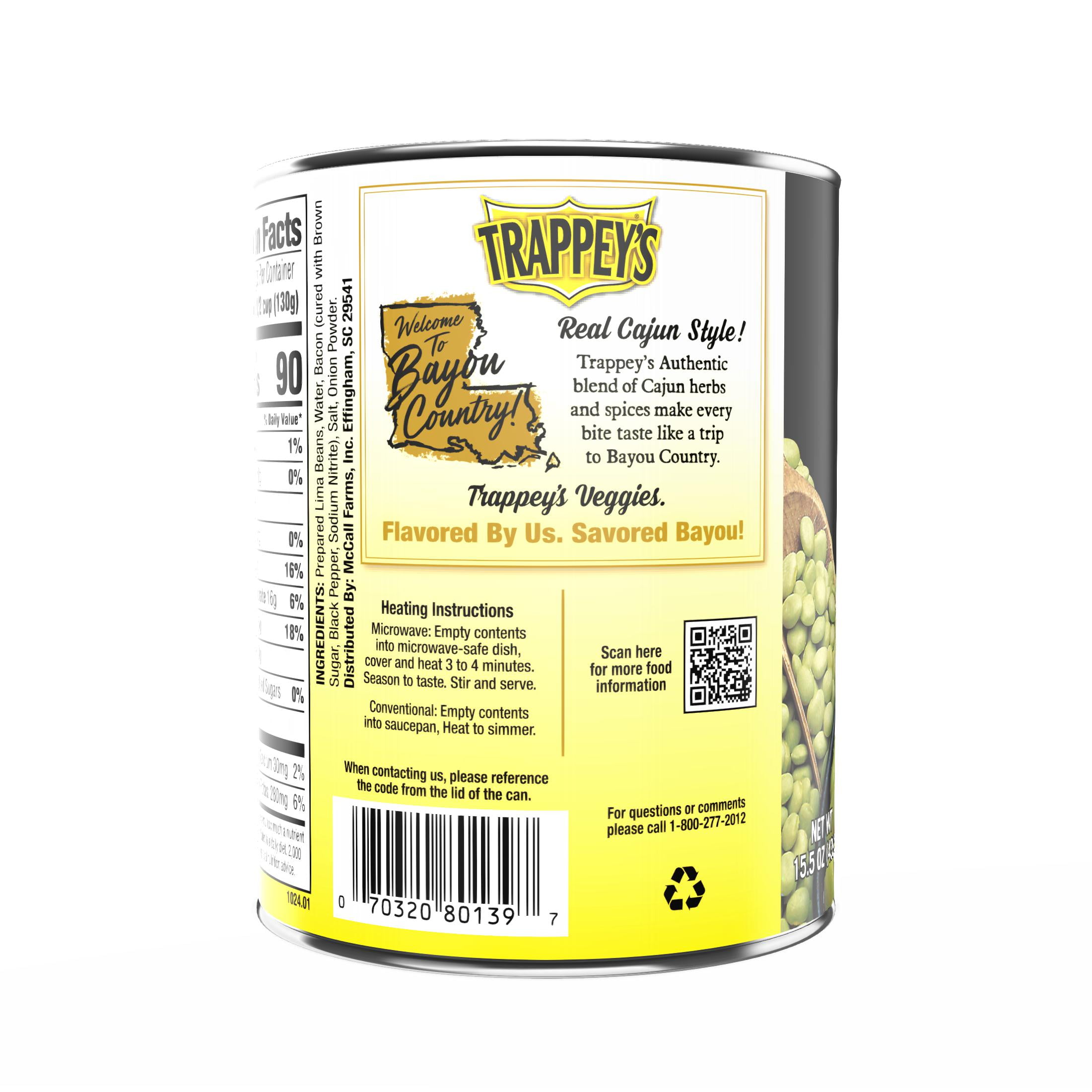 Trappey's Seasoned Baby Green Lima Beans with Bacon, Southern