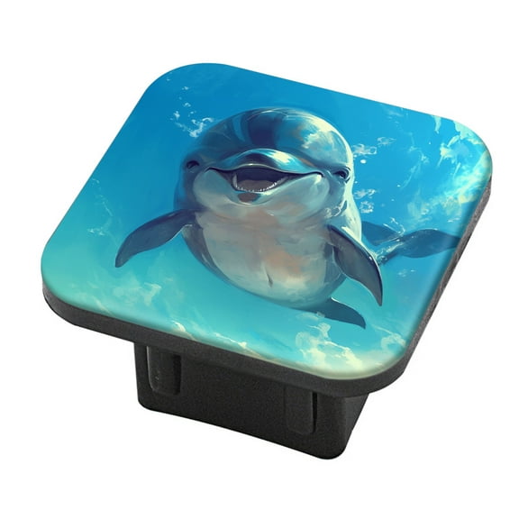 Hitch Cover Fits For 2-Inch Hitch,Dolphin With An Open Mouthrubber Trailer Hitch Cover Tube Plug Insert,Car Exterior Accessories, Receiver Tube Hitch Plug