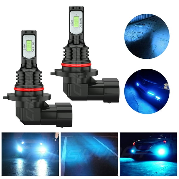 For Cadillac ATS 2013-2019 2x 9012 LED Headlight Hi/Low Beam 8000K Blue Bulbs