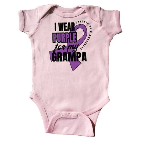 

Inktastic Chronic Pain I Wear Purple For My Grampa Gift Baby Boy or Baby Girl Bodysuit