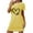 Yellow, variant on zbxnLI Nightgown Womens Short Sleeve Crew Neck Sleepshirts Solid Color Dress Casual Loose Comfy Pajama Clothes