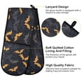 thumbnail image 4 of Dailycode Double Sided Oven Mitt with Loop Heat Resistant Kitchen Long Potholders 7" x 35" Orange Gray Black Bat Seamless, 4 of 6