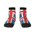 thumbnail image 7 of Women Men Athletic Socks Union Jack Flag Cushioned Quarter Ankle Socks, 7 of 7