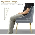 thumbnail image 2 of Ivinta Modern Dining Chair Set of 2 for Dinner, Velvet Upholstered Kitchen Chair with Gold Legs for Living Room, 2 of 8
