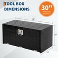 thumbnail image 4 of EDTara Lockable Aluminum Toolbox Chest, Heavy Duty Diamond Plate Storage Organizer With Keys for Trucks, Rvs, and Trailers, 4 of 6