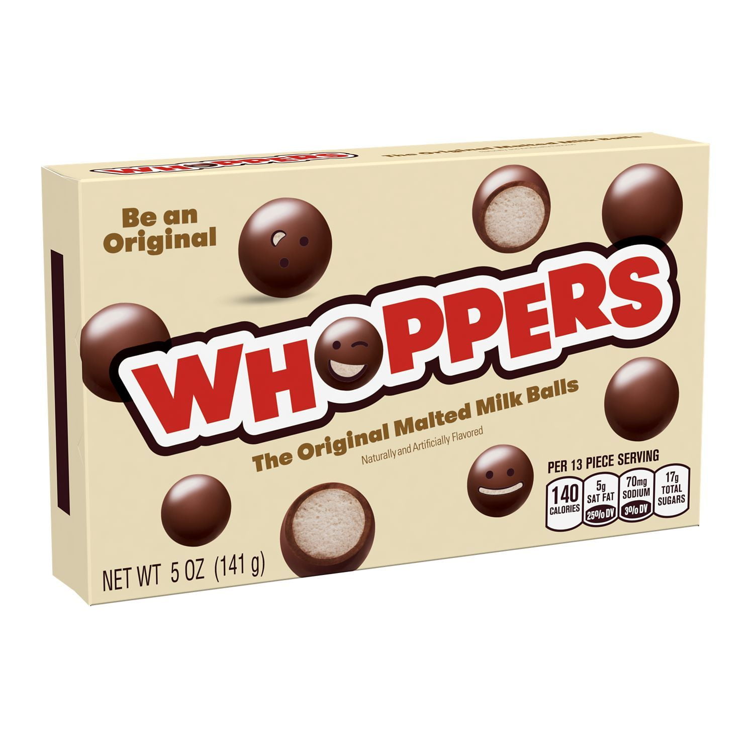 Whoppers, Malted Milk Balls Candy, Movie Snack, 5 oz, Box