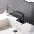 thumbnail image 3 of Bathroom Sink Faucet with Drain Assembly, Brass Deck Mounted Lavatory Basin Faucet with 10-inch Cover Plate, 3 of 5